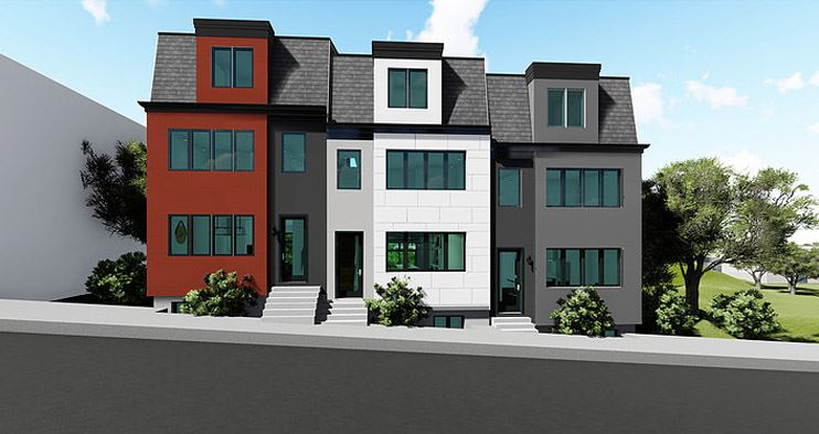 Architectural sketch of new construction on the Mexican War Streets